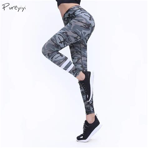 black camouflage printed gym leggings women sports clothing gym yoga fitness pants high waist