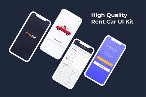 Subscribe to envato elements for unlimited graphic templates downloads for a single monthly fee. Mobile UI KIT - Rent Car App
