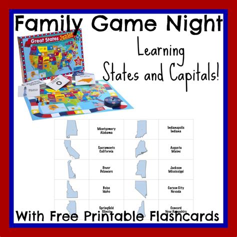 Free Learning States And Capitals Printable Flashcards Free