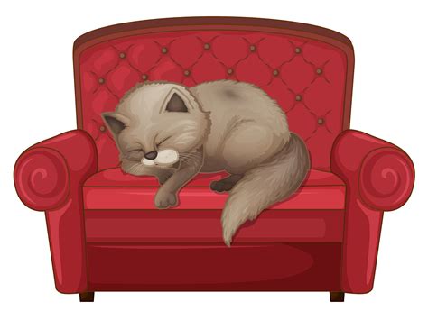 A Cat Sleeping On The Sofa 417901 Vector Art At Vecteezy