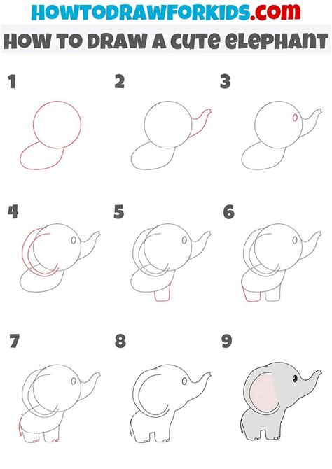 How To Draw A Cute Elephant Artofit