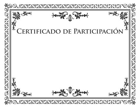 Certificado De Participación Para Imprimir En Pdf 2024