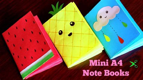 Mini A4 Notebooks No Glueno Stapler Youtube Easy Paper Crafts
