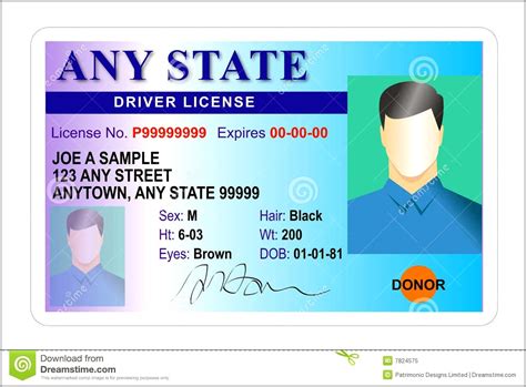 Free California Drivers License Template Photoshop Resume Example Gallery