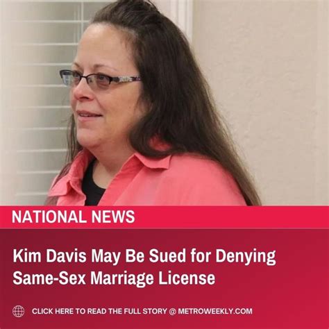 metro weekly 🏳️‍🌈 🏳️‍⚧️ 🇺🇦 on twitter kim davis may be sued for denying same sex marriage