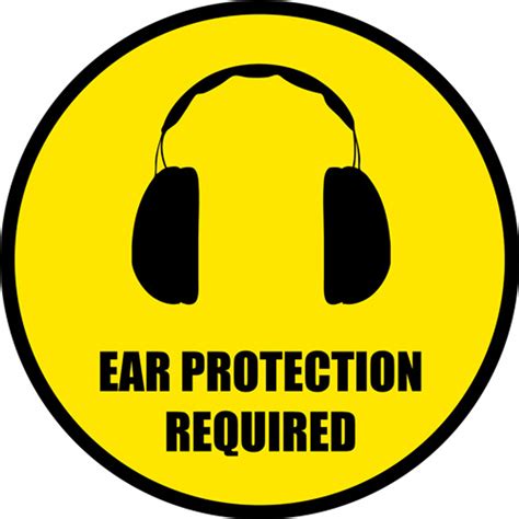 Ear Protection Required Floor Sign