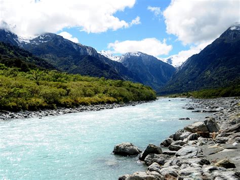 Beautiful River Oceania New Zealand Scenery Hd Desktop Wallpaper