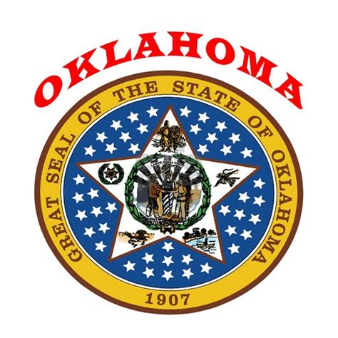 Oklahoma Seal Designs Sticker Rectangle Oklahoma State Seal Sticker