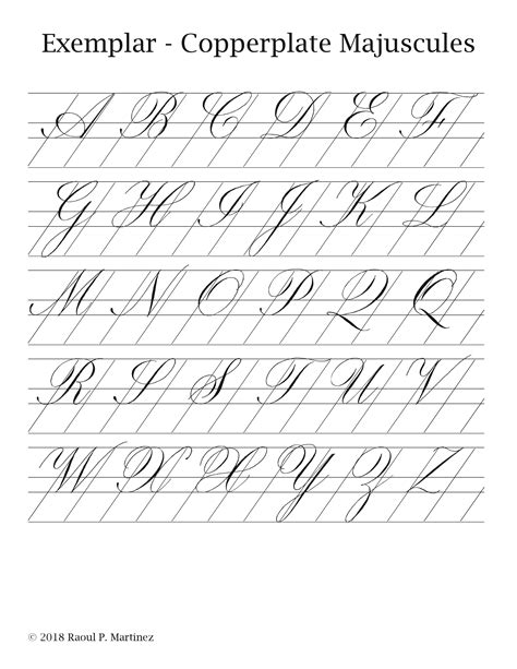 Copperplate Exemplars Calligraphy By Raoul