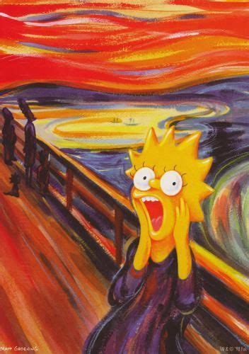 Simpsons Parody Edvard Munch The Scream Simpsons Art Art Parody