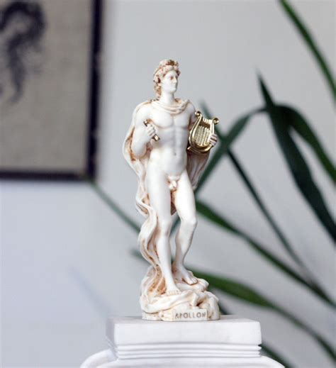 Apollo God Statue Ancient Greek Nude Male Marble Figurine Etsy