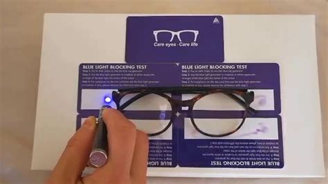how to test the blue light blocking glasses