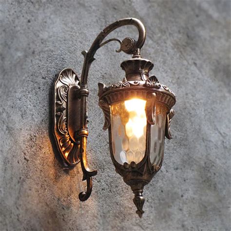 Modern Outdoor Wall Lights Garden Pathway Antique Wall Sconce Aluminum Vintage Country