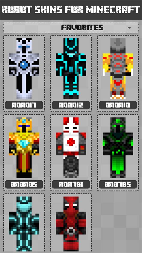 Robot Skins For Minecraft Pe Apps And Games