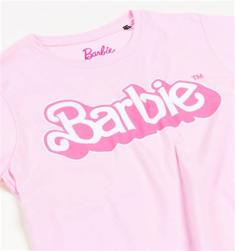 Womens Pink Barbie 80s Logo T Shirt