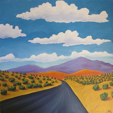 New mexico desert sunset 1 by jim prindiville kp. Mexican Landscape paintings