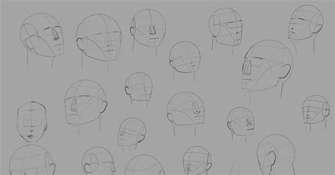 Perspective Head Looking Up Reference Artstation Male Head Light
