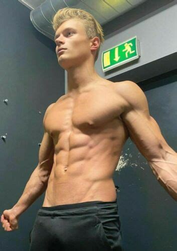 Shirtless Male Muscular Blond Athletic Body Physique Jock Beefcake Photo 4x6 B39 Ebay