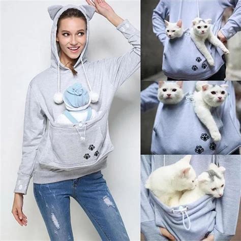 Cat Lovers Hoodie Cuddle Pouch Plus Size Hoodies Extreme Shopping Store