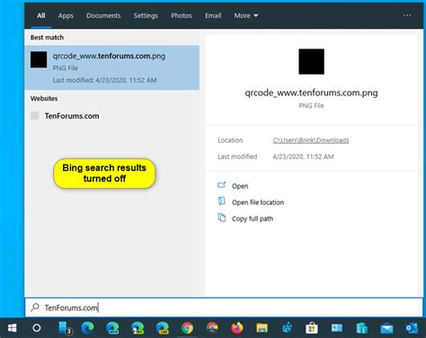 Turn On Or Off Search Online And Include Web Results In Windows 10