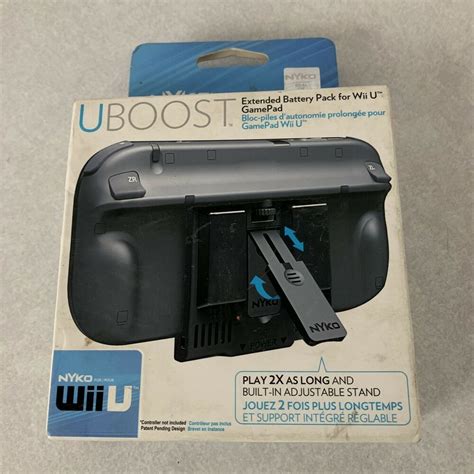 Nyko Uboost Extended Battery Pack For Wii U 87157 P37 Game Pad Black