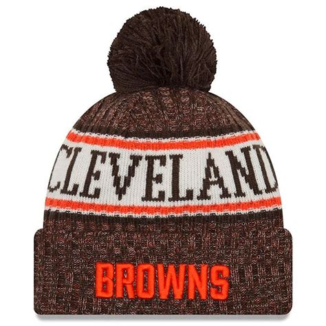 Cleveland Browns New Era Brown 2018 Nfl Sideline Official Sport Knit