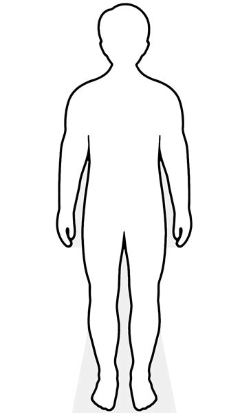 Male Body Outline Printable