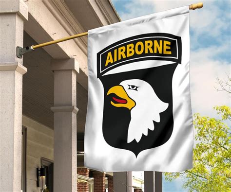 Army 101st Airborne Flag Eagle Emblems 327 Hhc Flag Decor Veterans Day