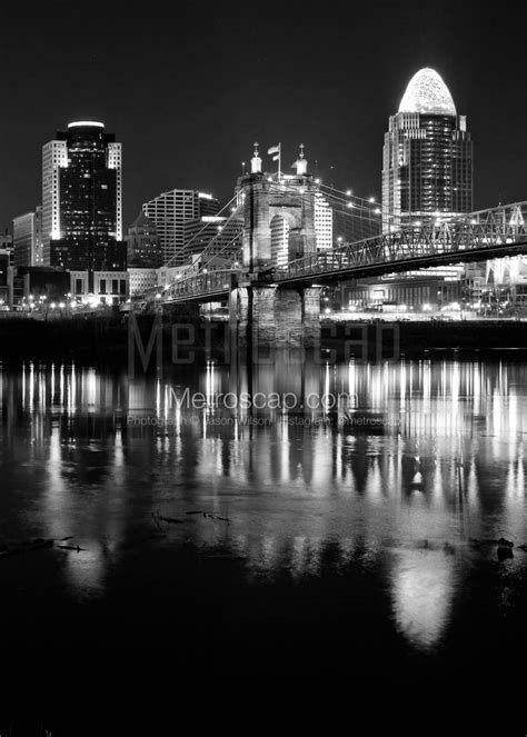 The New Cincinnati Skyline From Covington Kentucky Black And White Pictures
