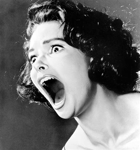 vintage scream advertising or movie promotional photo expressions photography portrait face