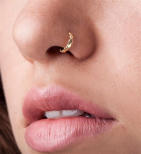 Plain Nose Ring Gold Nose Ring Nose Cuff Gold Nose Cuff Etsy Canada