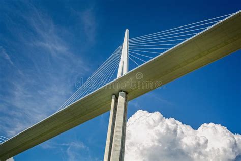 The Millau Suspension Bridge And One Of It S Enormous Supports From