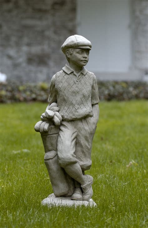 Male Golfer Cast Stone Garden Statue Soothing Company