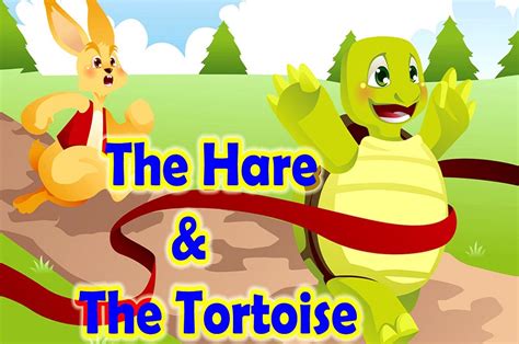 Hare ran like the wind. The Hare and the Tortoise - Stories Pub