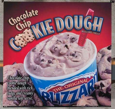 Dairy Queen Promotional Poster For Backlit Menu Sign Chocolate Chip