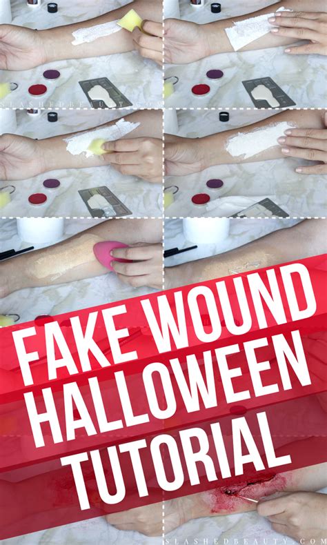How To Create A Fake Wound For Halloween Slashed Beauty Fake Wounds
