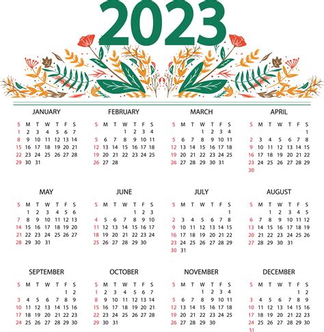 Calendario 2023 Con Color Fresco Png Calendario 2023 2023 Imagesee