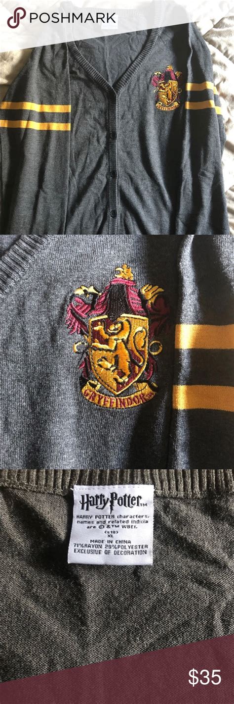 Nwot Harry Potter Gryffindor Cardigan Hot Topic Sweaters Harry