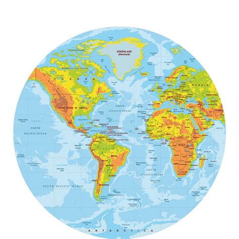 World Map In A Circle World Map