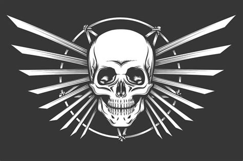 Human Skull Emblem Design By Olena1983 Thehungryjpeg