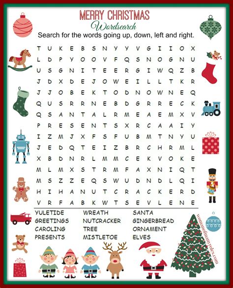 Christmas Word Search Printable Woman Of Many Roles