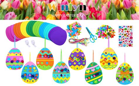 24 Sets Easter Egg Ornaments Decorations Diy 3d Easter
