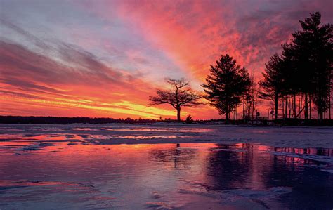 Detroit Point Frozen Sunrise Photograph By Ron Wiltse Pixels