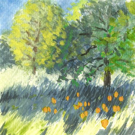 Landscape With Californian Poppies Painting By Masha Batkova Fine Art