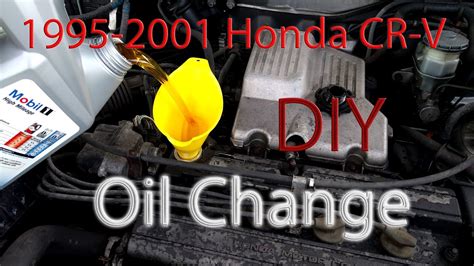 A quick google or youtube search provides more than enough information. 95-01 Honda CR-V DIY Oil Change - YouTube