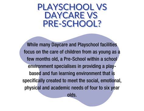 Playschool Vs Daycare Vs Preschool Cannons Creek