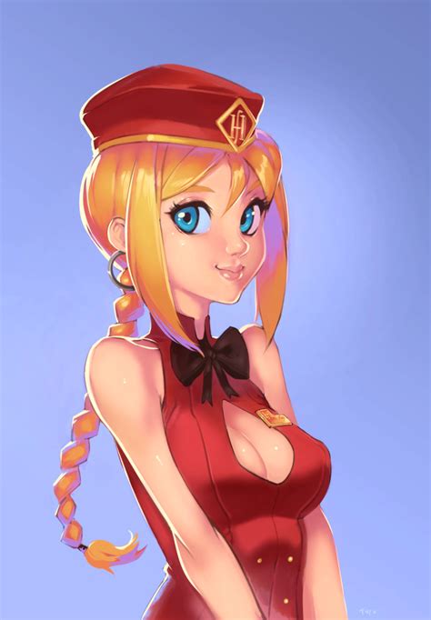 Safebooru 1girl Blonde Hair Blue Eyes Braid Cleavage Cutout Hat