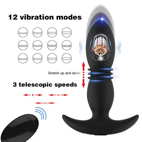 Telescopic Prostate Massager Butt Plug Vibrator Anal Thrusting Dildo Sex Toy Au Ebay