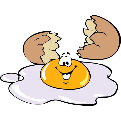 Cartoon Broken Egg Vector Illustration Free Svg