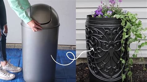 Diy High End Planter Tie A 9 Rug To A 15 Trash Can For